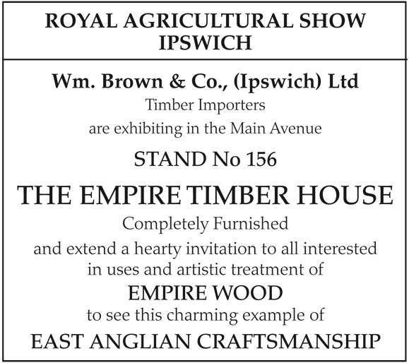 Royal Agricultural Show Advert