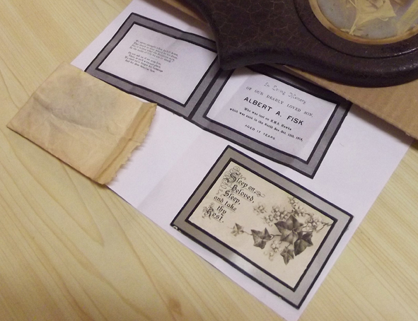 Photograph of Mementos of Albert Arthur Fisk