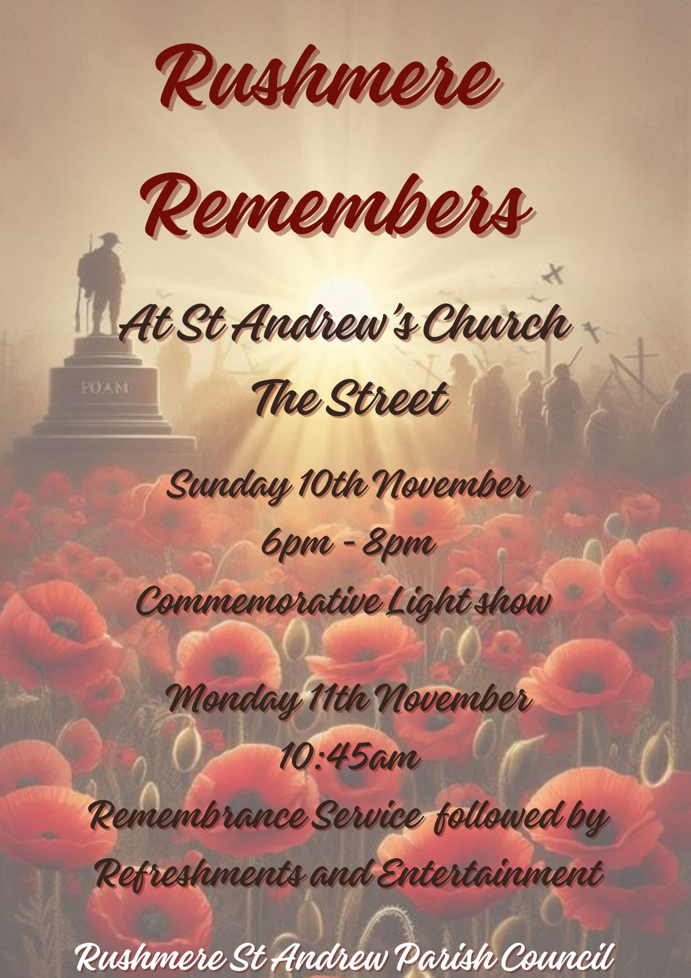 Rushmere Remembers- Light Show